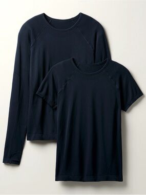 NWT Athleta Girl Power Up Top 2-Pack Navy Tops Sz 16.